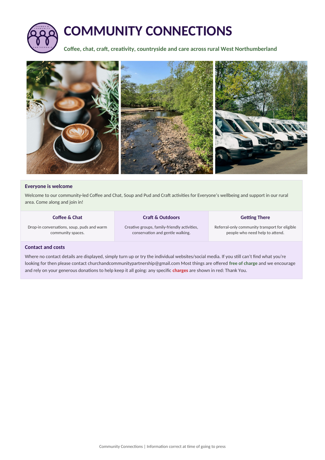 Community Connections leaflet page 1