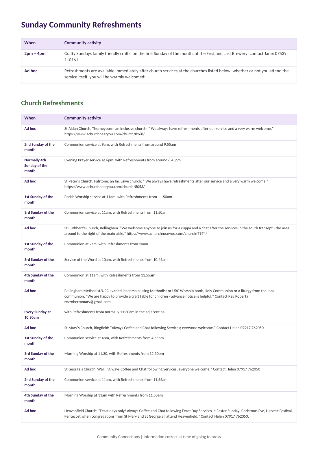 Community Connections leaflet page 5